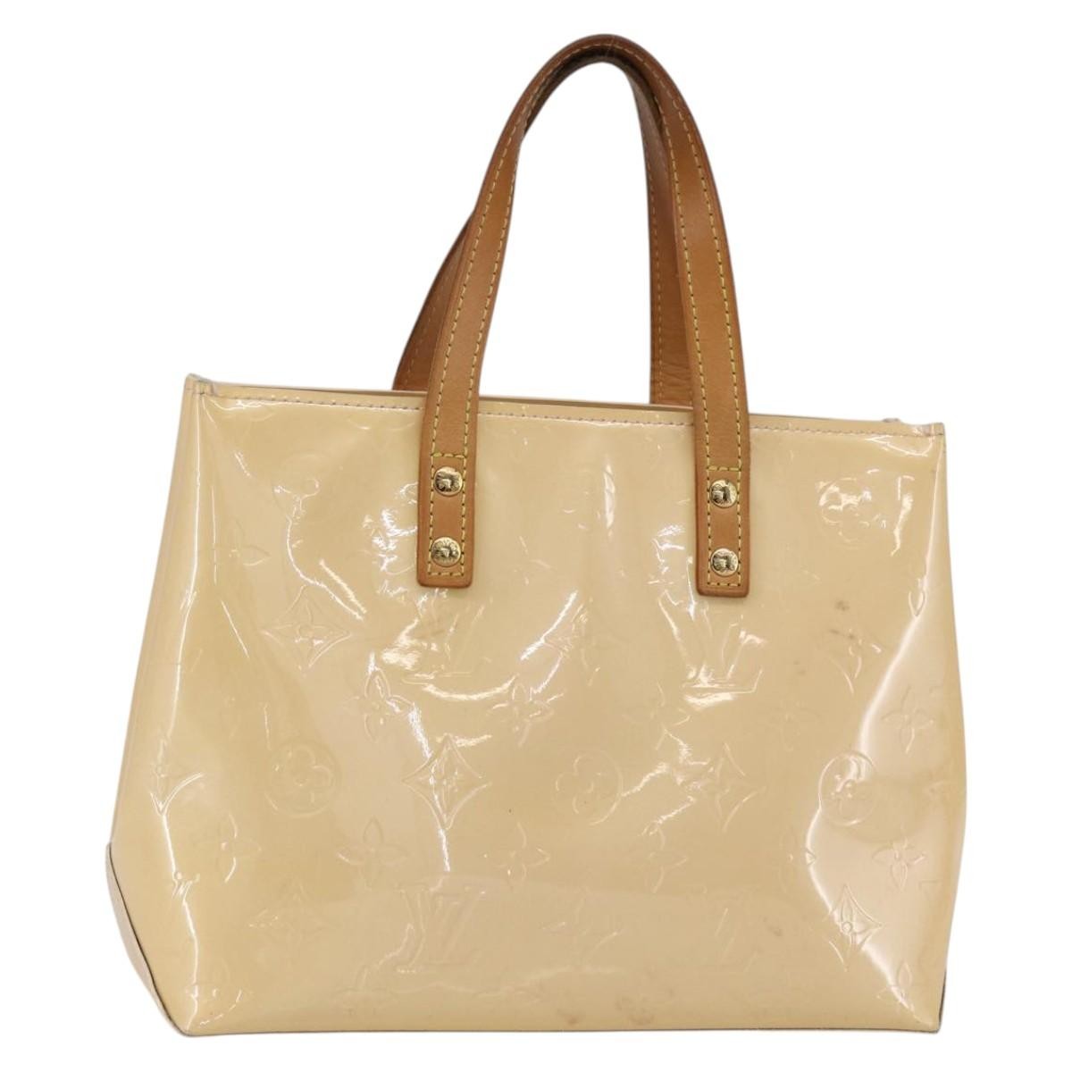 Louis Vuitton Reade Handbag Monogram Vernis Beige Patent_Leather Handbag