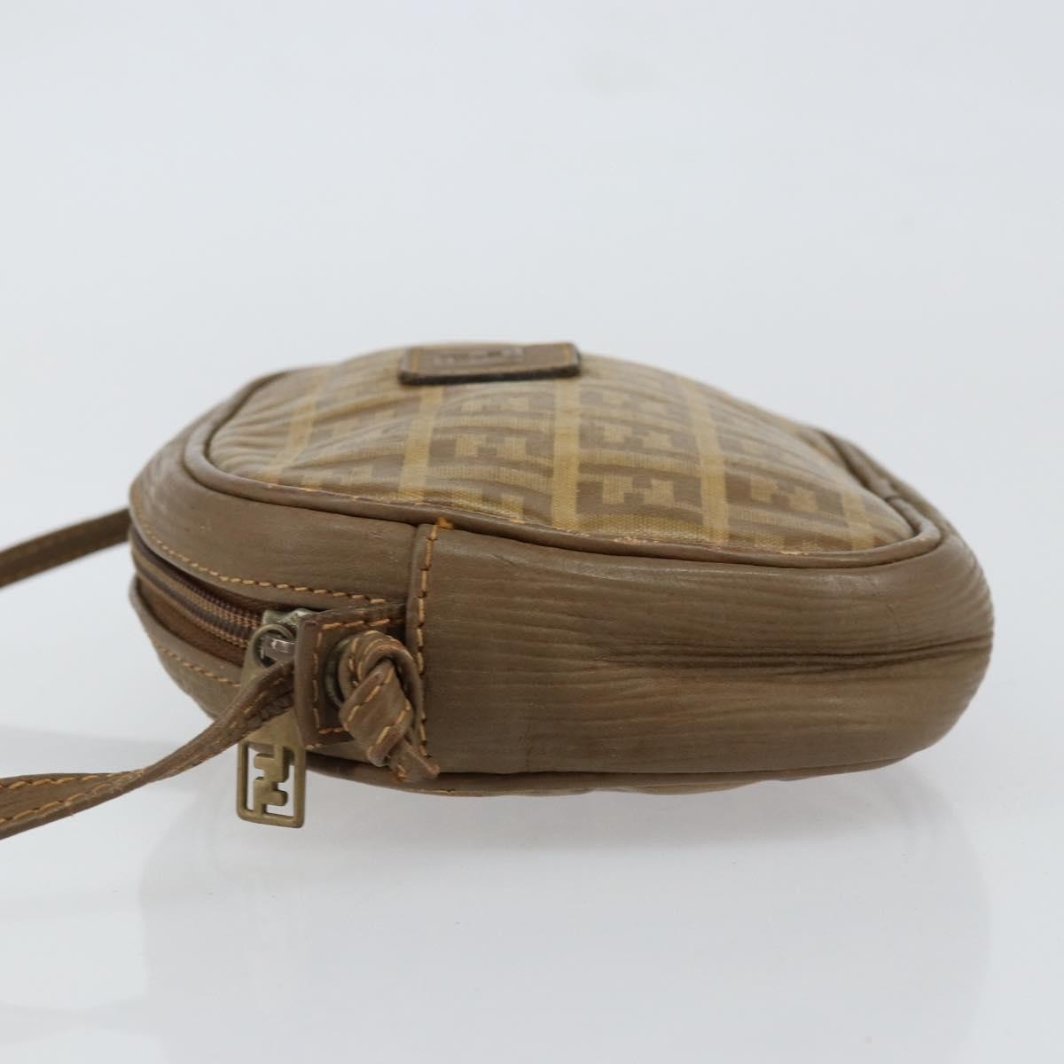 Fendi Zucchino Canvas Beige Canvas Shoulder Bag Bag