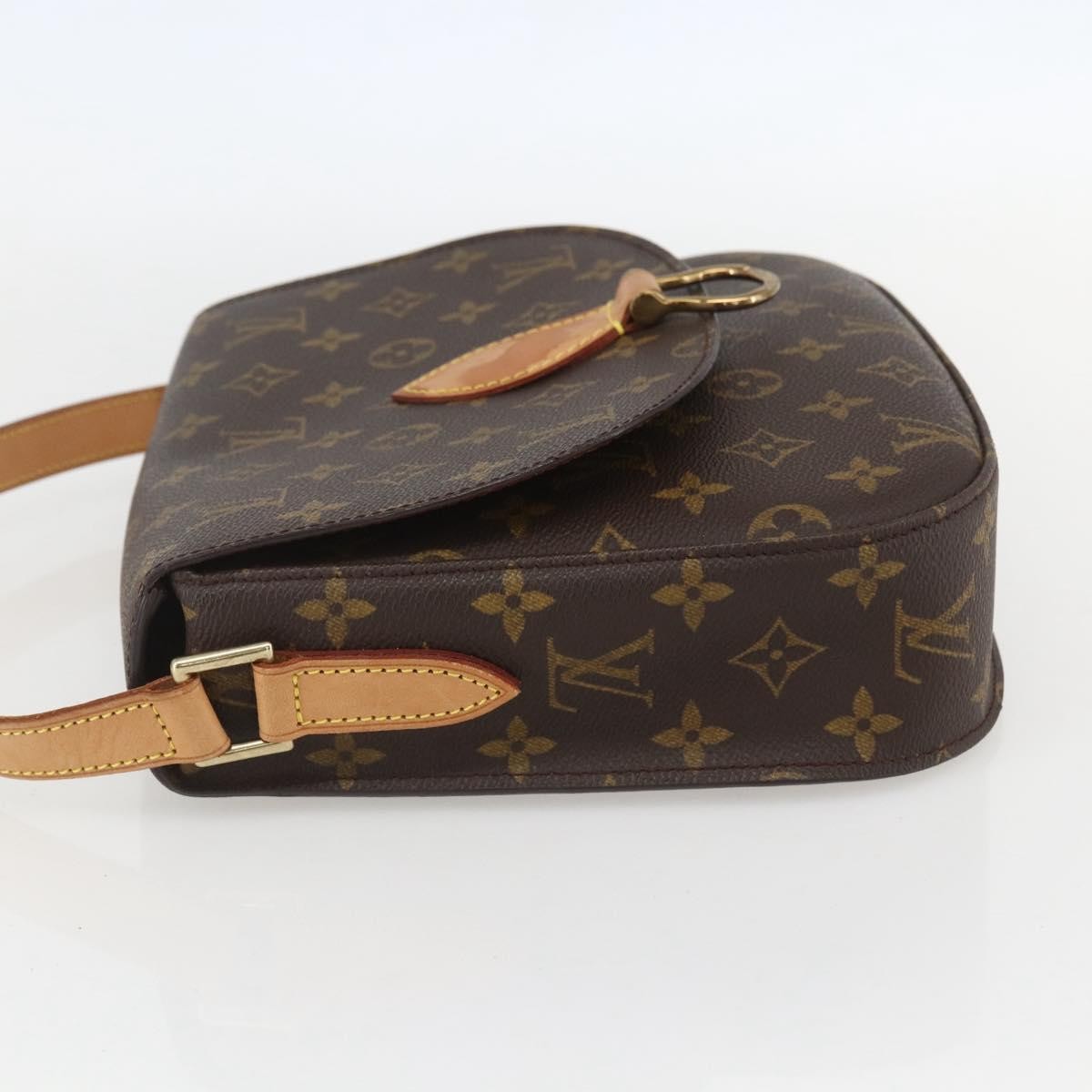 Louis Vuitton Saint Cloud Handbag Monogram Canvas Brown Canvas Shoulder Bag