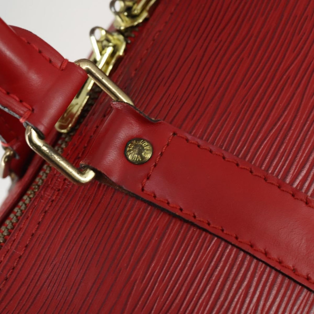 Louis Vuitton Keepall Bag Epi Leather Red Leather Travel Bag