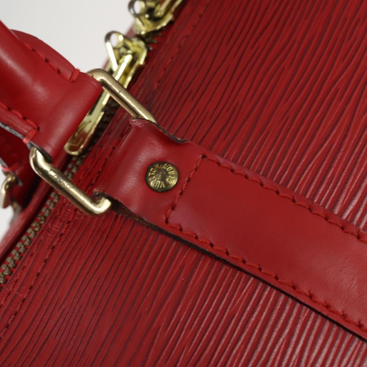 Louis Vuitton Keepall Bag Epi Leather Red Leather Travel Bag