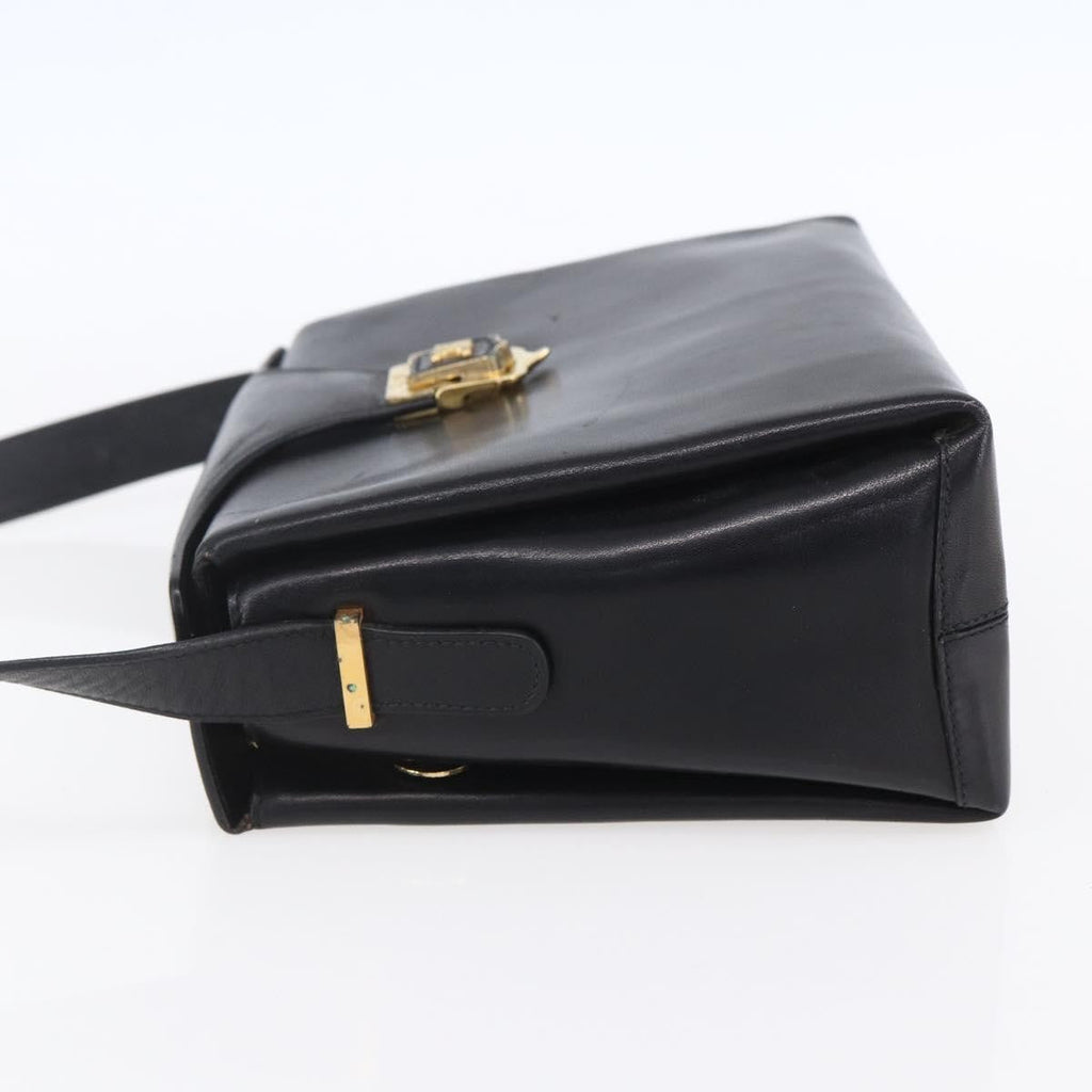 Celine Vintage Shoulder Bag Leather Black Leather Shoulder Bag Bag