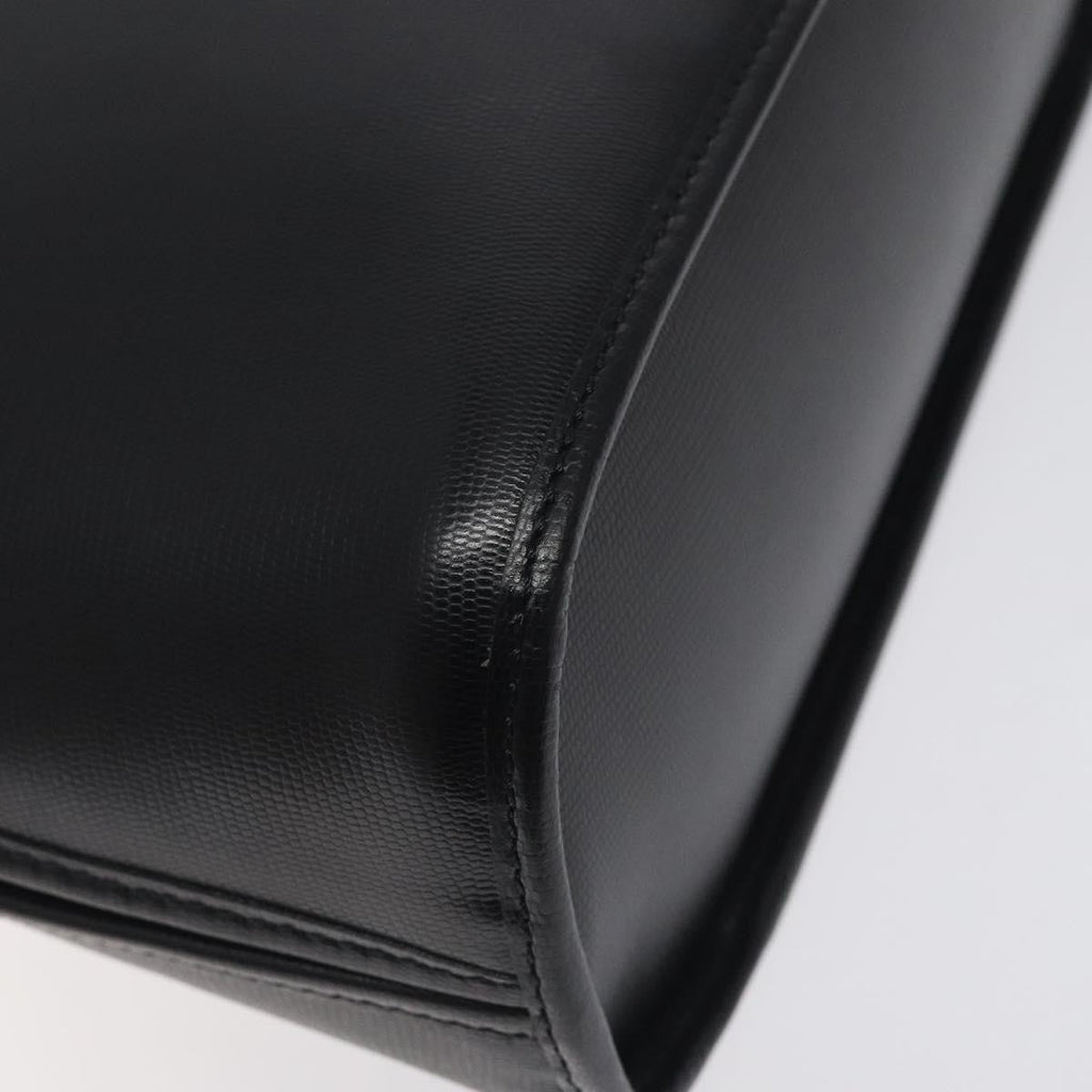 Celine Circle Logo Handbag Leather Black Leather Bag