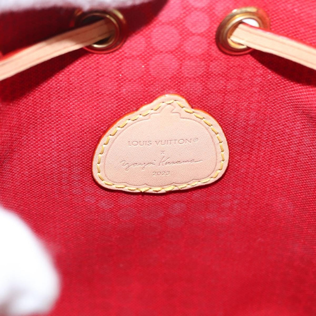 Louis Vuitton Noe Handbag Yayoi Kusama Painted Dots Monogram Canvas Brown Canvas Handbag