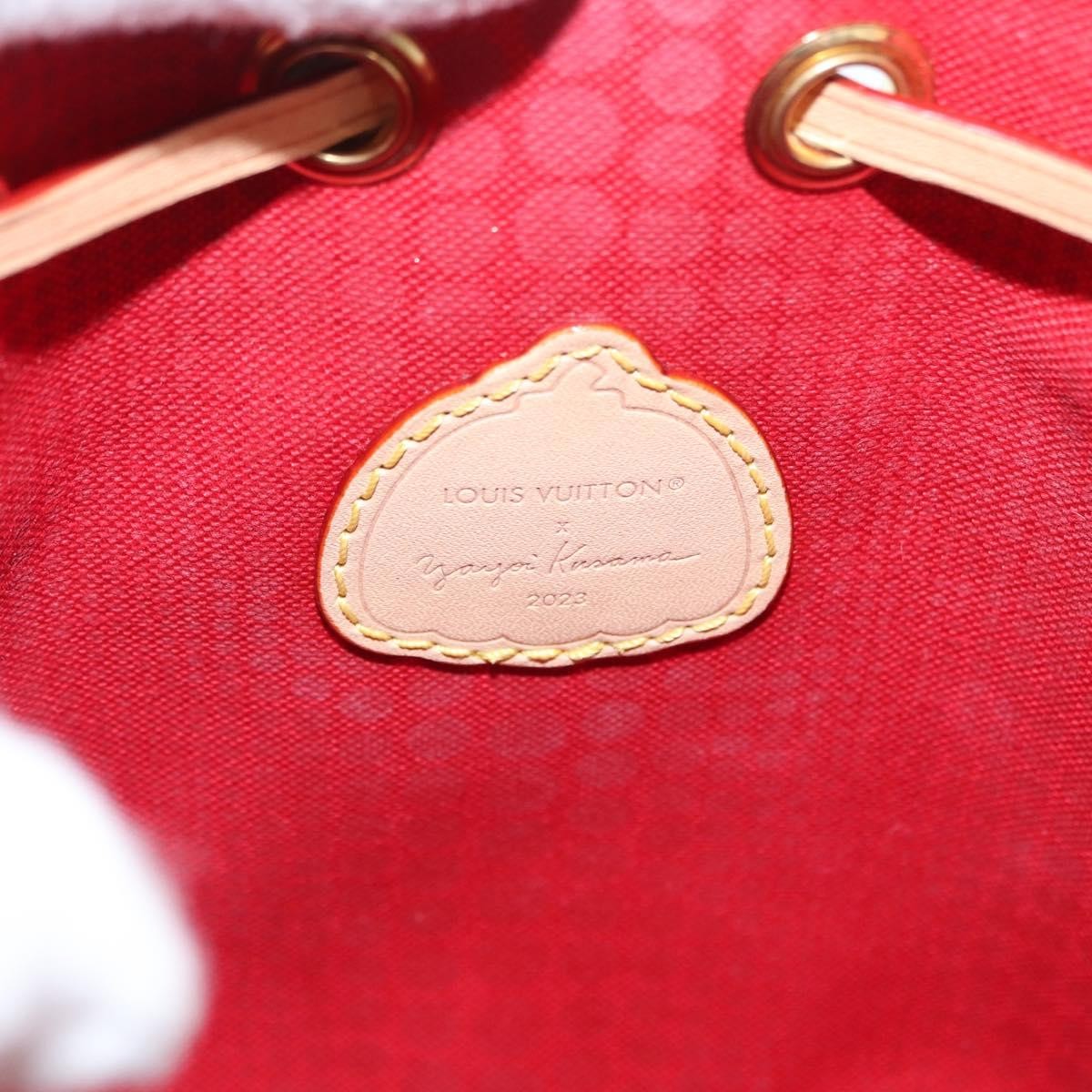 Louis Vuitton Noe Handbag Yayoi Kusama Painted Dots Monogram Canvas Brown Canvas Handbag