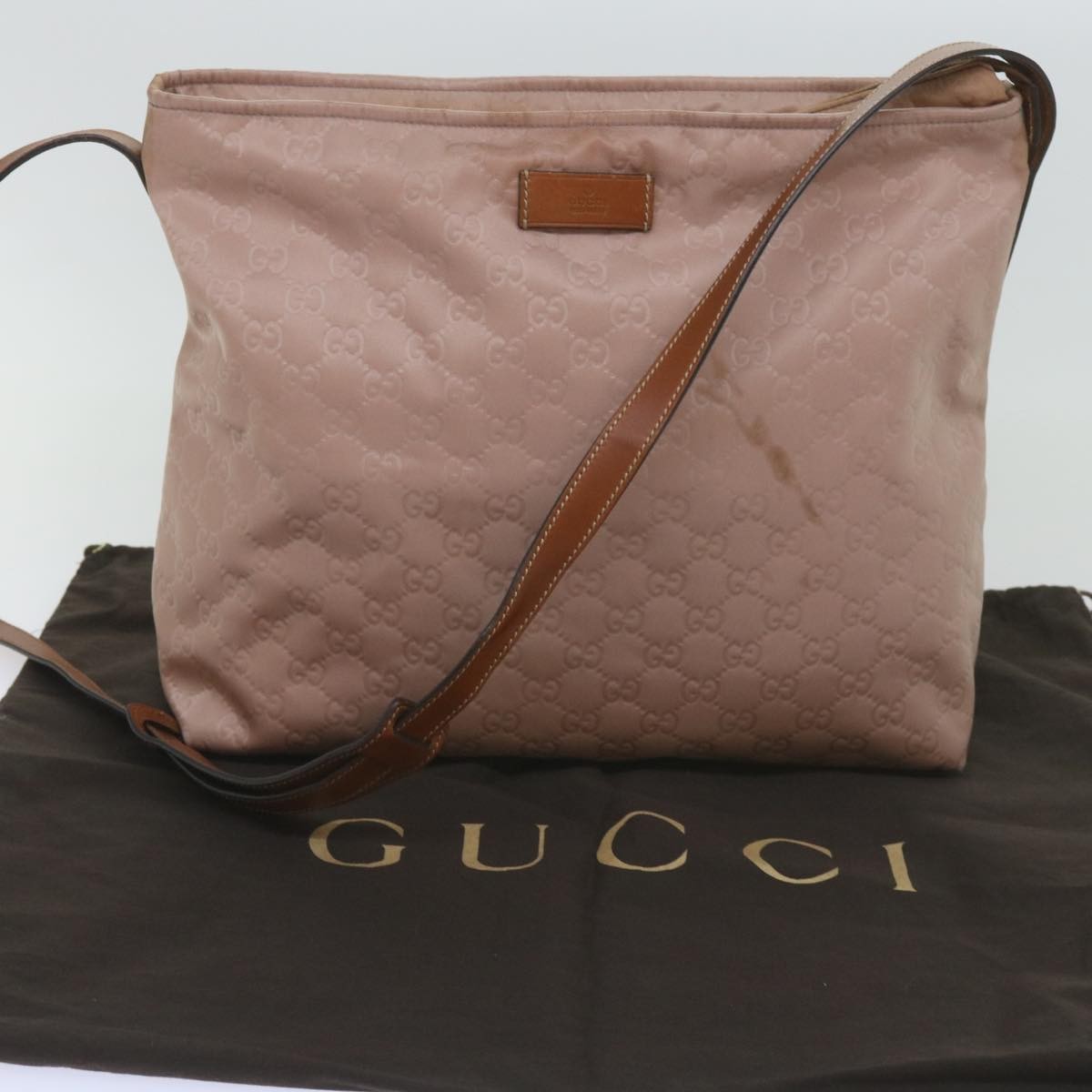 Gucci Gg Canvas Bag Canvas Pink Canvas Shoulder Bag Bag (Pre-Owned)