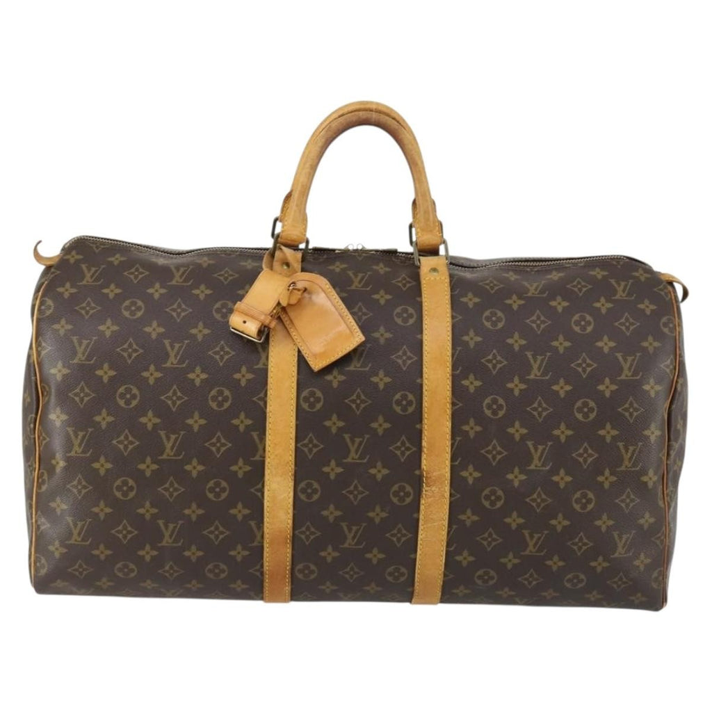 Louis Vuitton Keepall Bag Monogram Canvas Brown Canvas Travel Bag
