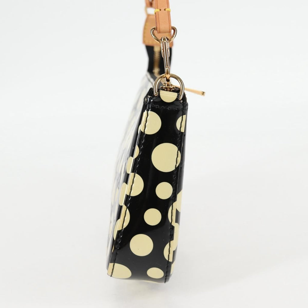 Louis Vuitton Pochette Accessoires Nm Kusama Infinity Dots Monogram Vernis Black Patent_Leather Clutche & Pouche Bag
