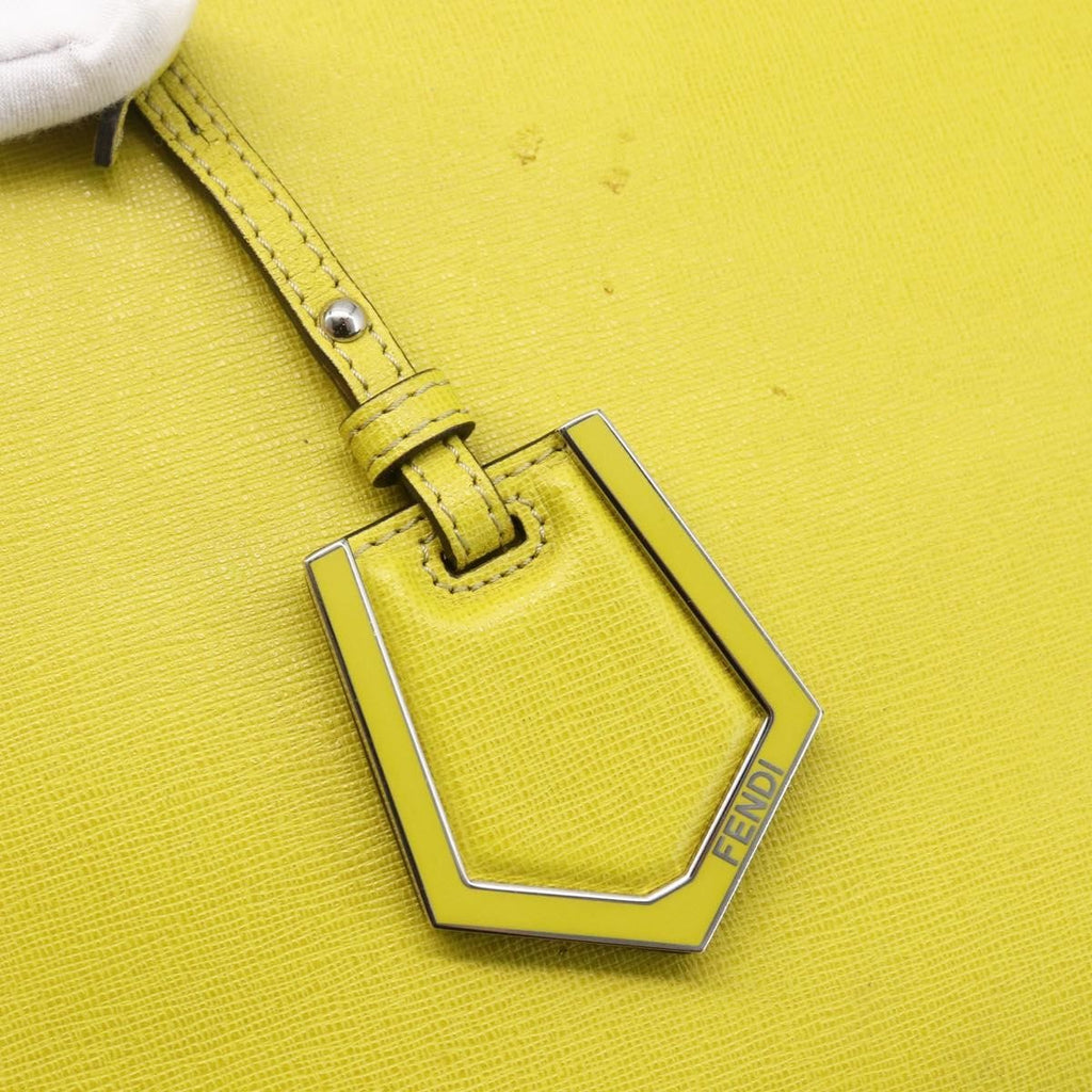 Fendi 2Jours Bag Leather Yellow Leather Handbag