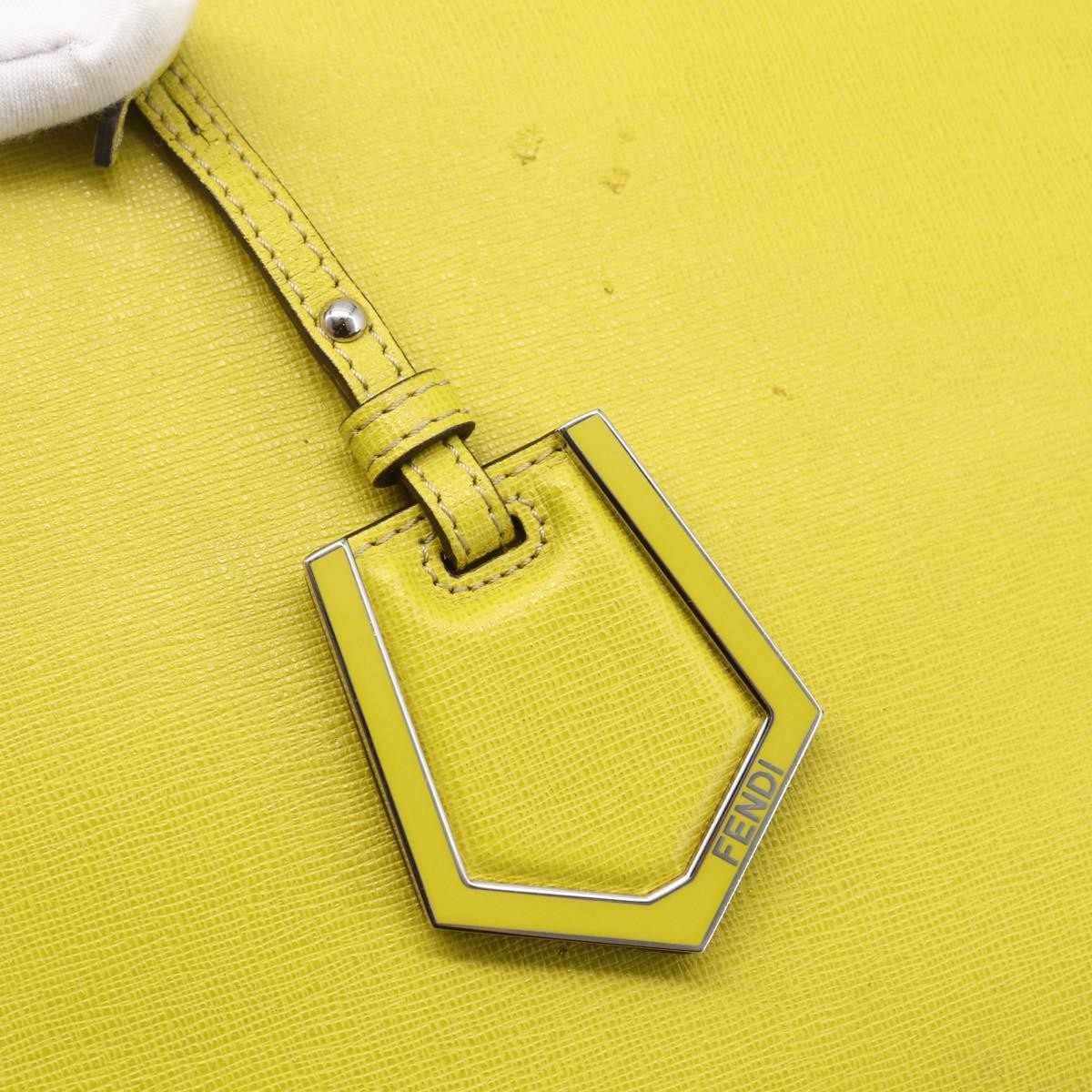 Fendi 2Jours Bag Leather Yellow Leather Handbag