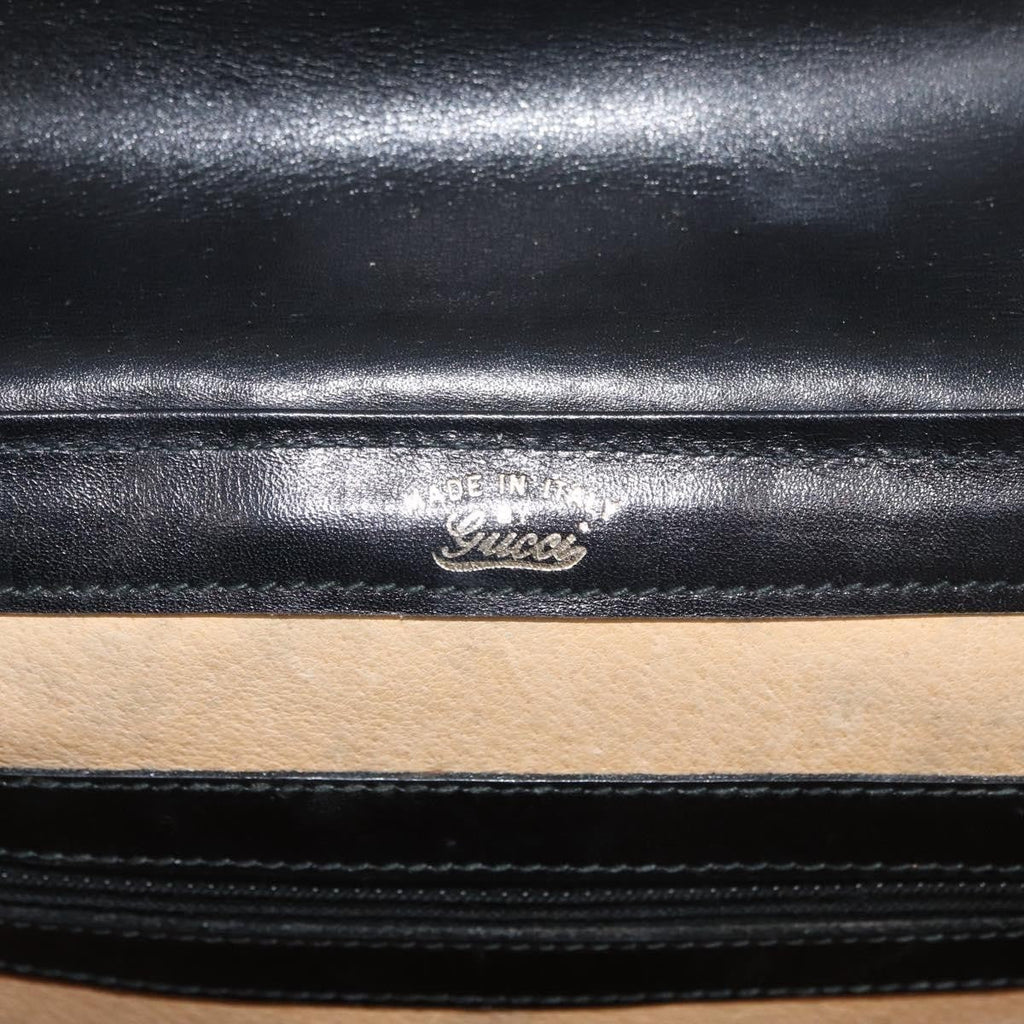 Gucci Sherry Line Shoulder Bag Leather Multicolour Leather Handbag (Pre-Owned)