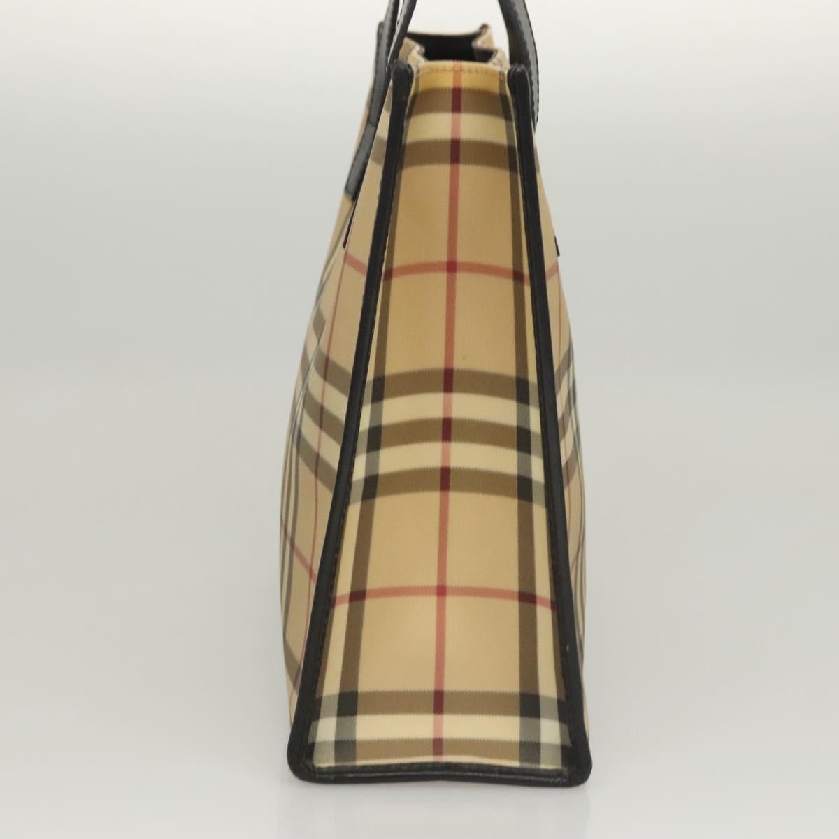 Burberry Nova Check Tote Canvas Check Pattern Beige Canvas Tote Bag