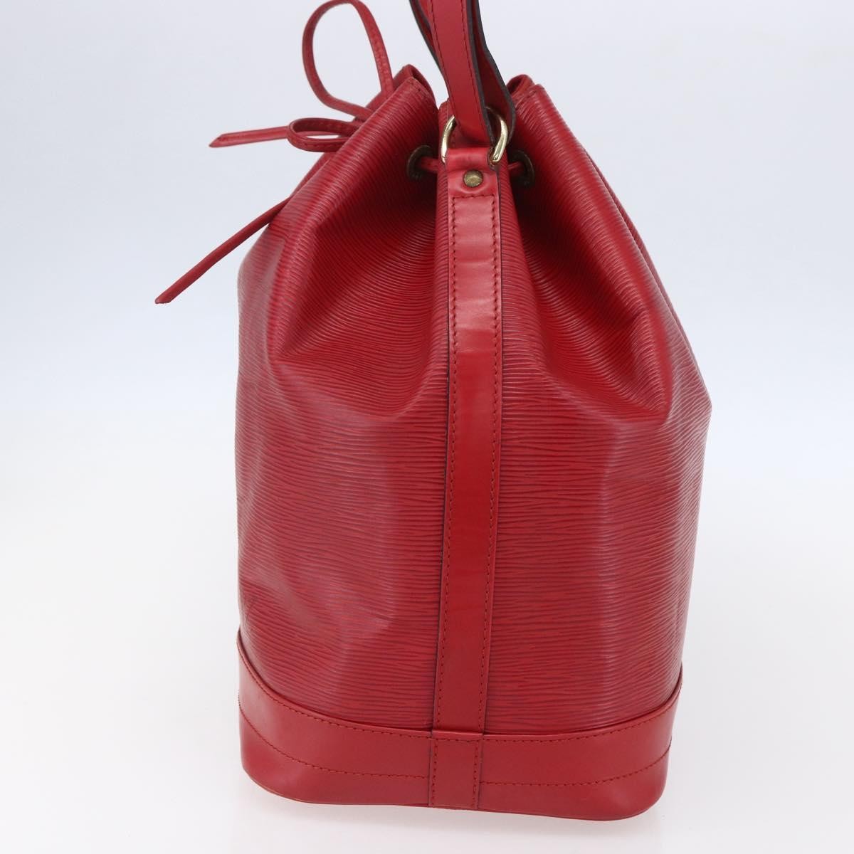 Louis Vuitton Noe Shoulder Bag Leather Red Leather Shoulder Bag