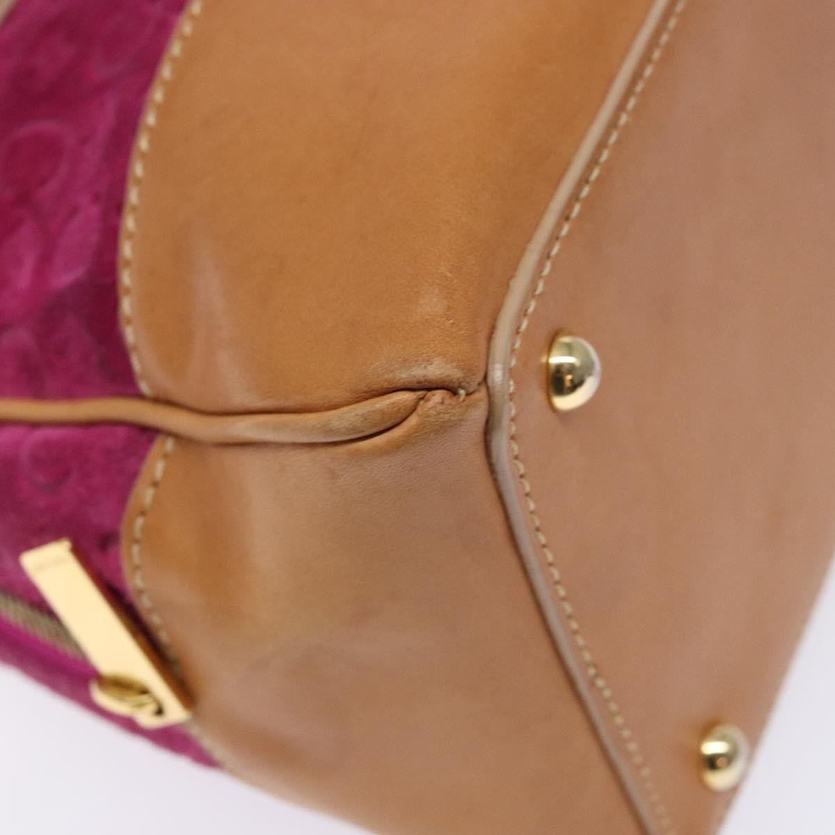 Celine Vintage Macadam Handbag C Macadam Suede Purple Suede Handbag