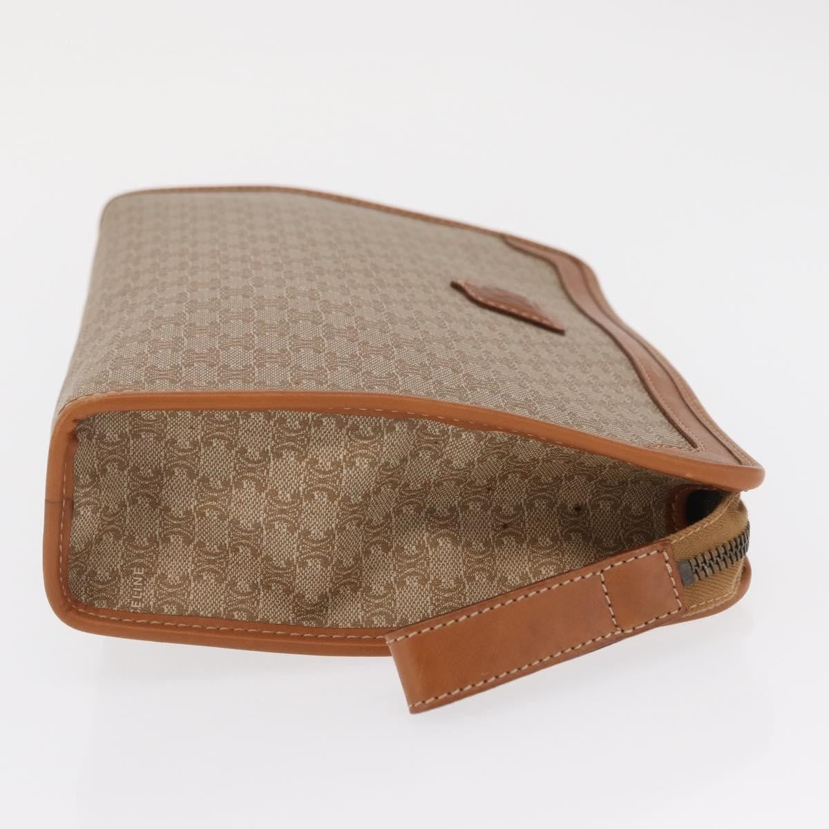 Celine Macadam Pochette Canvas And Leather Beige Canvas Clutche & Pouche Bag