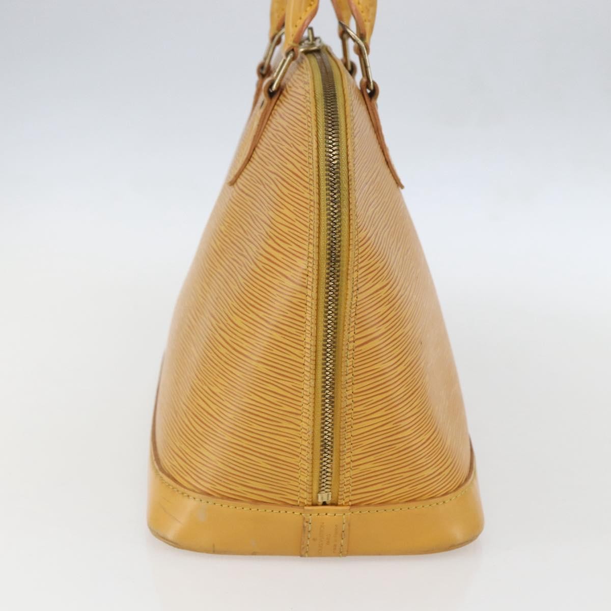 Louis Vuitton Alma Handbag Epi Leather Yellow Leather Handbag