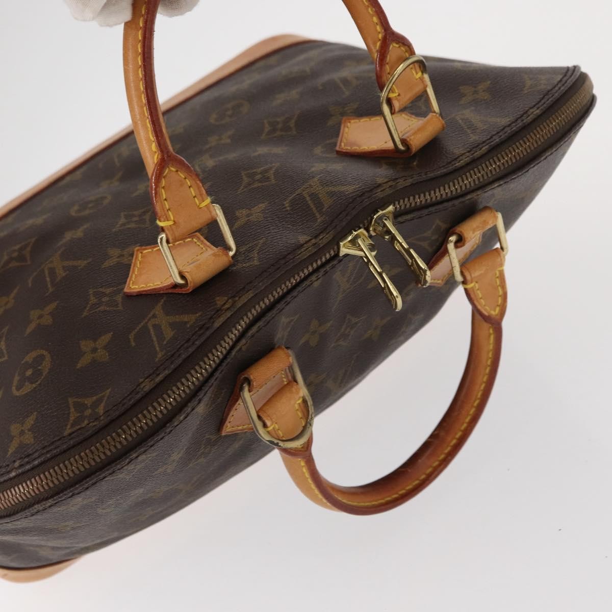 Louis Vuitton Alma Handbag Monogram Canvas Brown Canvas Handbag