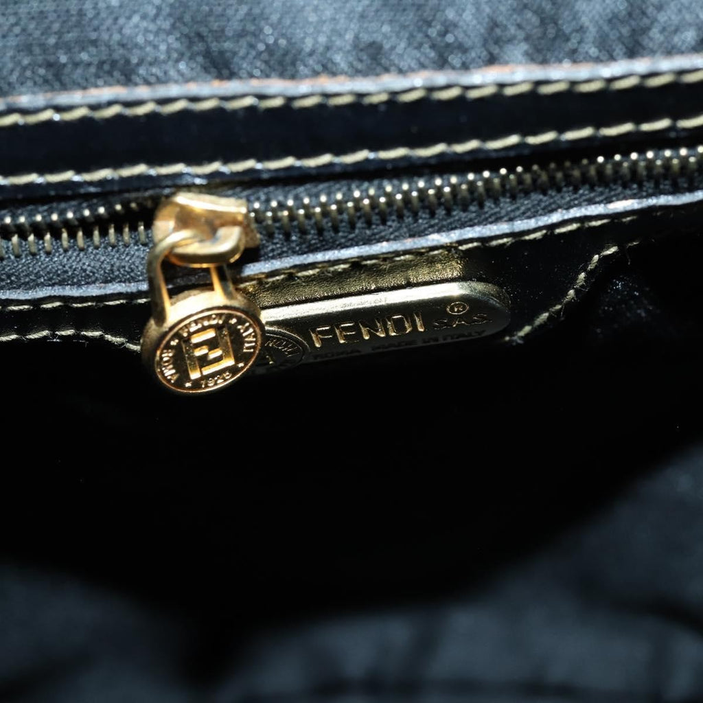 Fendi Pequin Front Pocket Backpack Coated Canvas Brown Pvc Backpack Bag