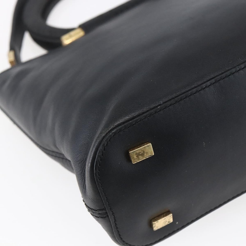 Celine Handbag Leather Black Leather Handbag