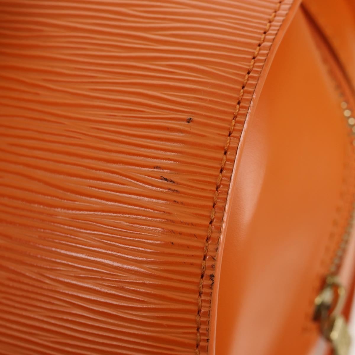 Louis Vuitton Soufflot Handbag Epi Leather Orange Leather Handbag