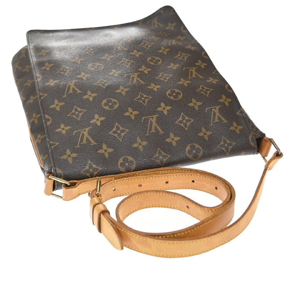 Louis Vuitton Musette Handbag Monogram Canvas Brown Canvas Shoulder Bag