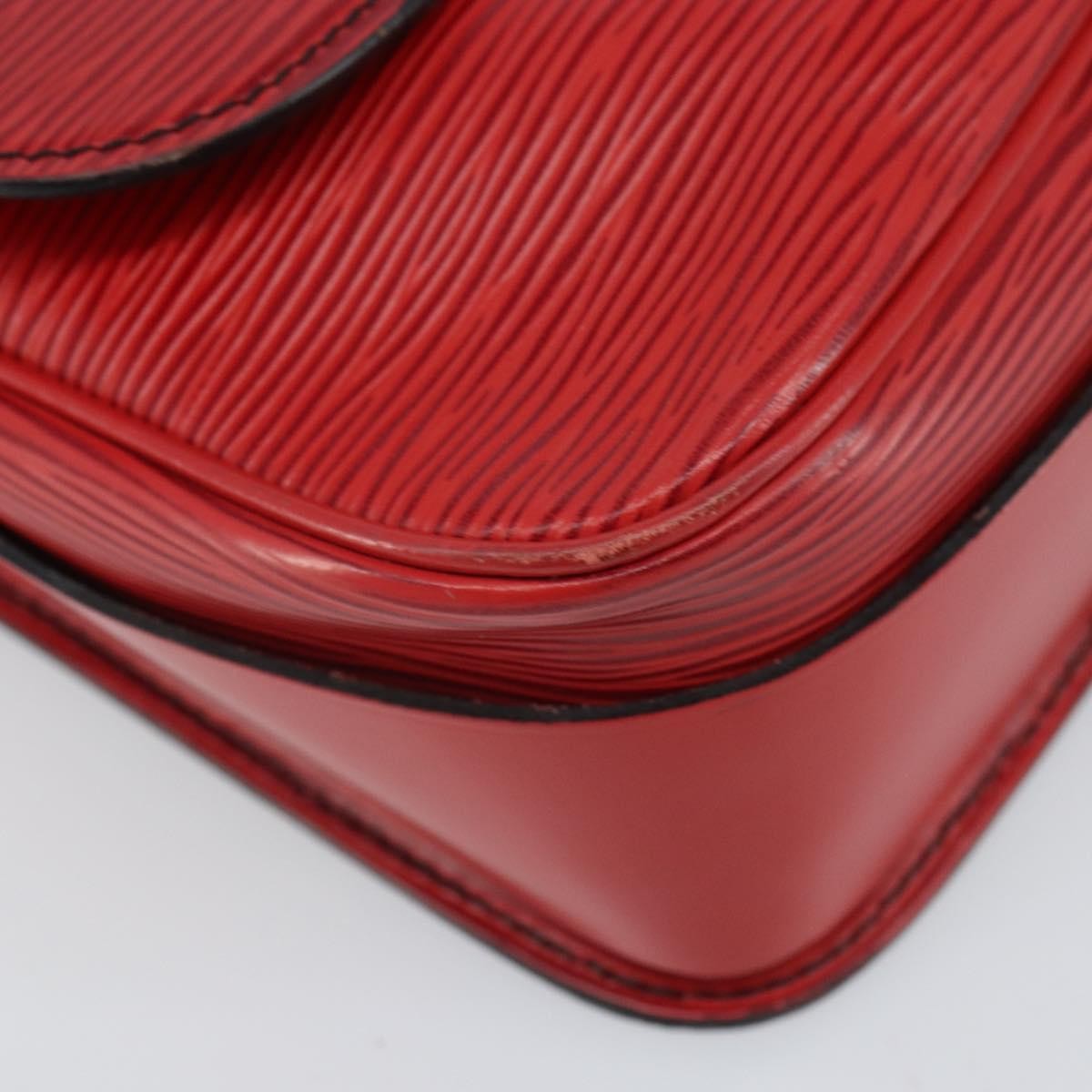 Louis Vuitton Cartouchiere Handbag Epi Leather Red Leather Shoulder Bag