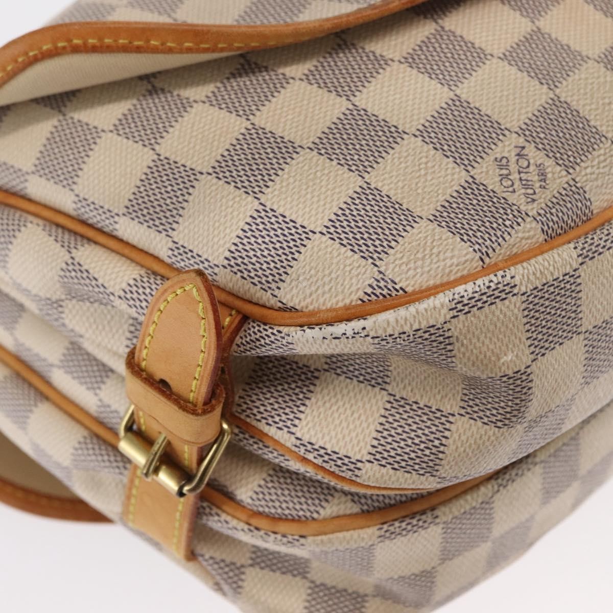 Louis Vuitton Saumur Handbag Damier Beige Canvas Shoulder Bag