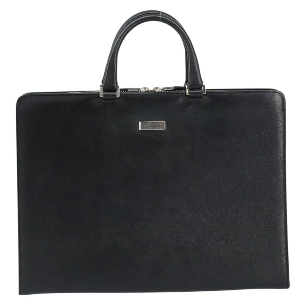 Burberry Vintage Briefcase Leather Black Leather Briefcase Bag