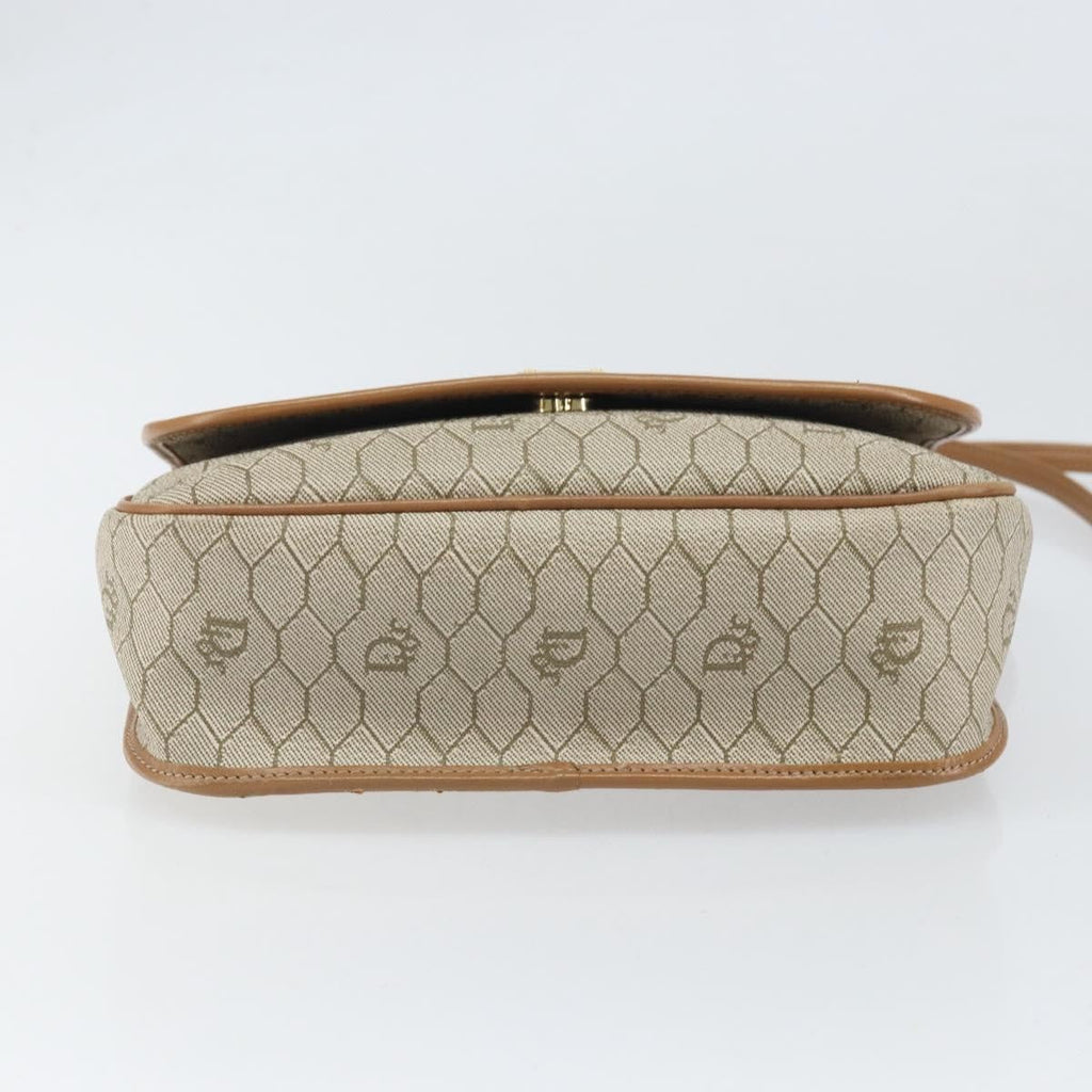 Christian Dior Vintage Honeycomb Shoulder Bag Canvas Beige Pvc,Canvas Shoulder Bag Bag (Pre-Owned)