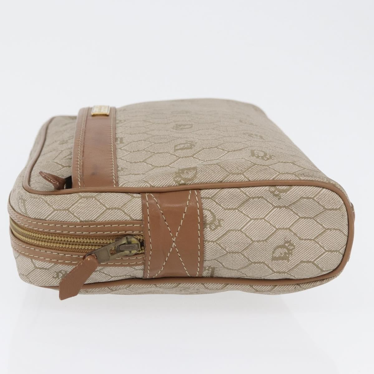 Christian Dior Vintage Honeycomb Clutch Canvas Beige Canvas Clutche & Pouche Bag (Pre-Owned)
