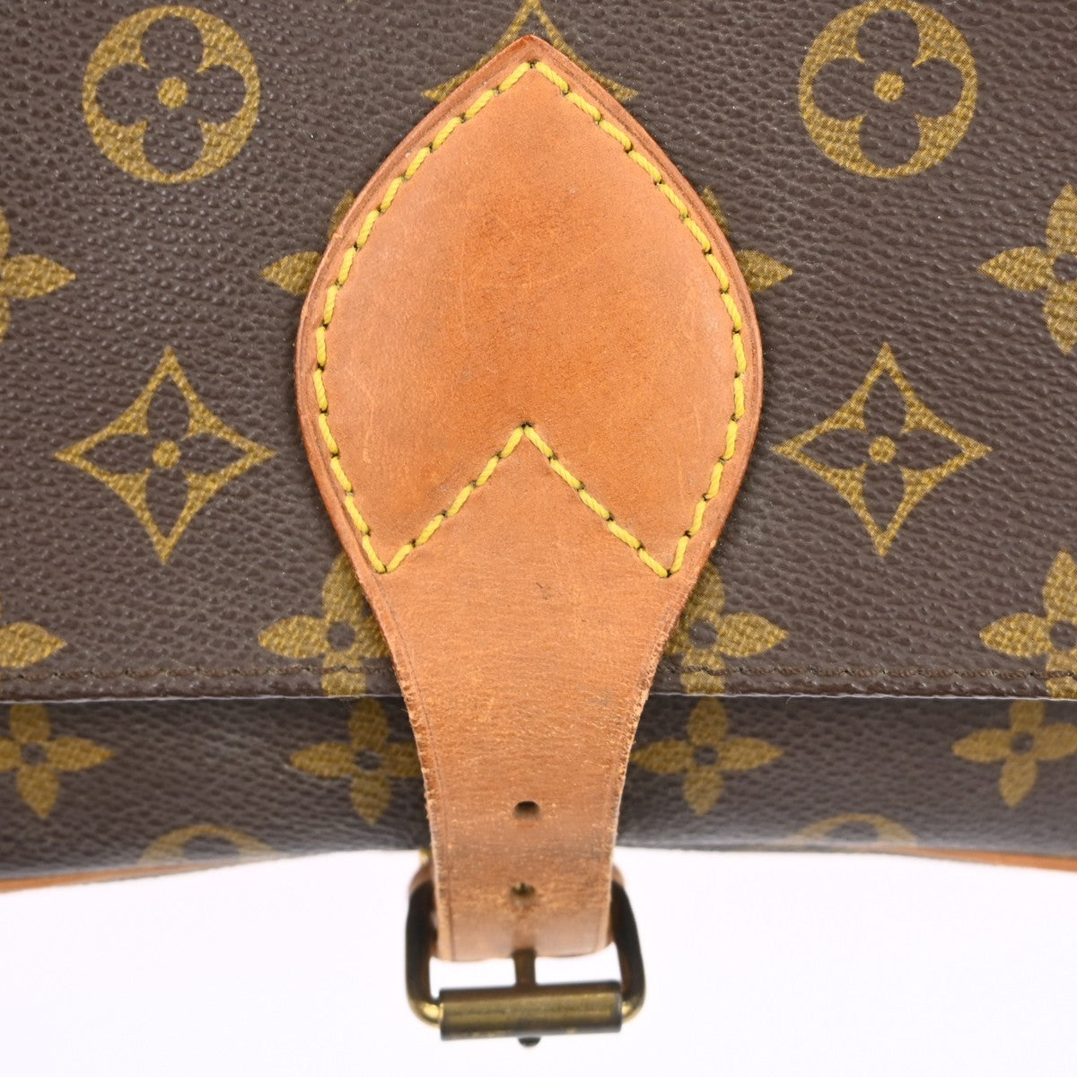 Louis Vuitton Cartouchiere Handbag Monogram Canvas Brown Canvas Crossbody Bag