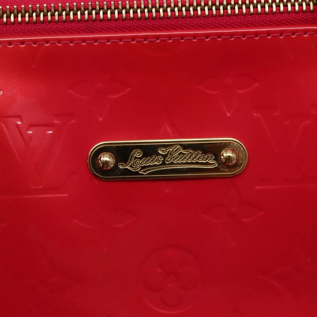 Louis Vuitton Bellevue Handbag Monogram Vernis Pink Patent_Leather Tote Bag