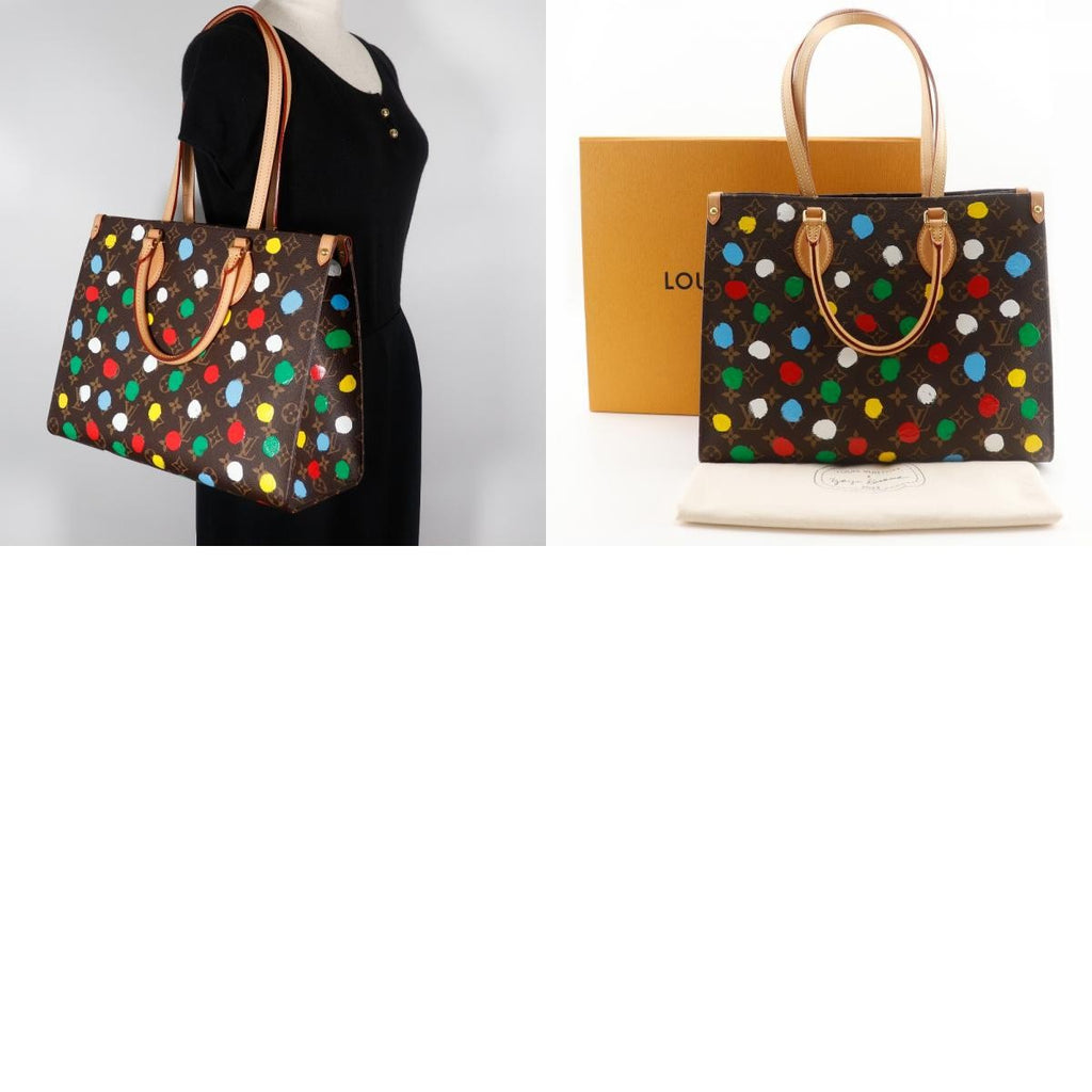 Louis Vuitton Onthego Tote Yayoi Kusama Painted Dots Monogram Canvas Multicolour Canvas Tote Bag