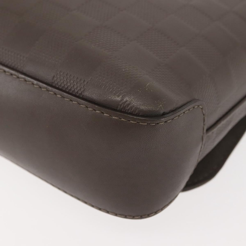 Louis Vuitton District Messenger Bag Damier Infini Leather Gray Leather Shoulder Bag