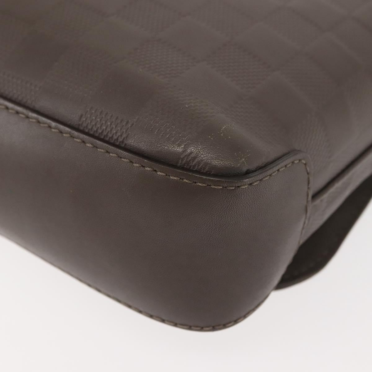 Louis Vuitton District Messenger Bag Damier Infini Leather Gray Leather Shoulder Bag