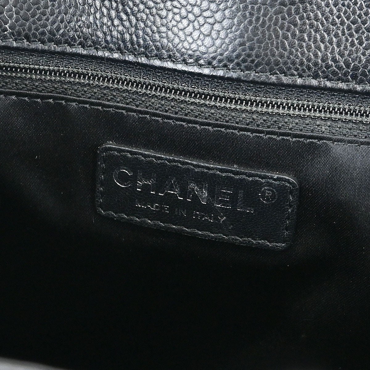 Chanel Petite Shopping Tote Quilted Caviar Black Leather Tote Bag Bag