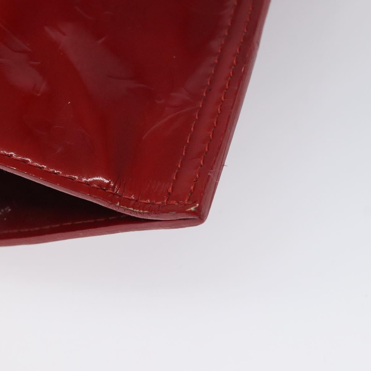 Louis Vuitton Stanton Handbag Monogram Vernis Red Patent_Leather Tote Bag
