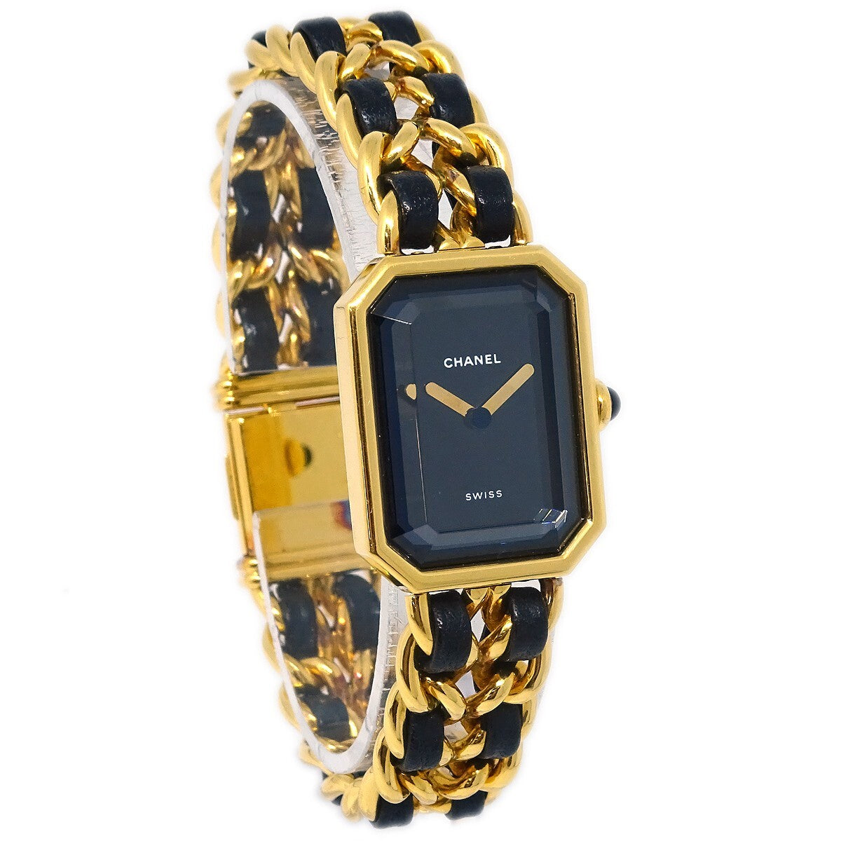 Chanel Premiere Rock Quartz Watch Plated Metal And Leather Watch