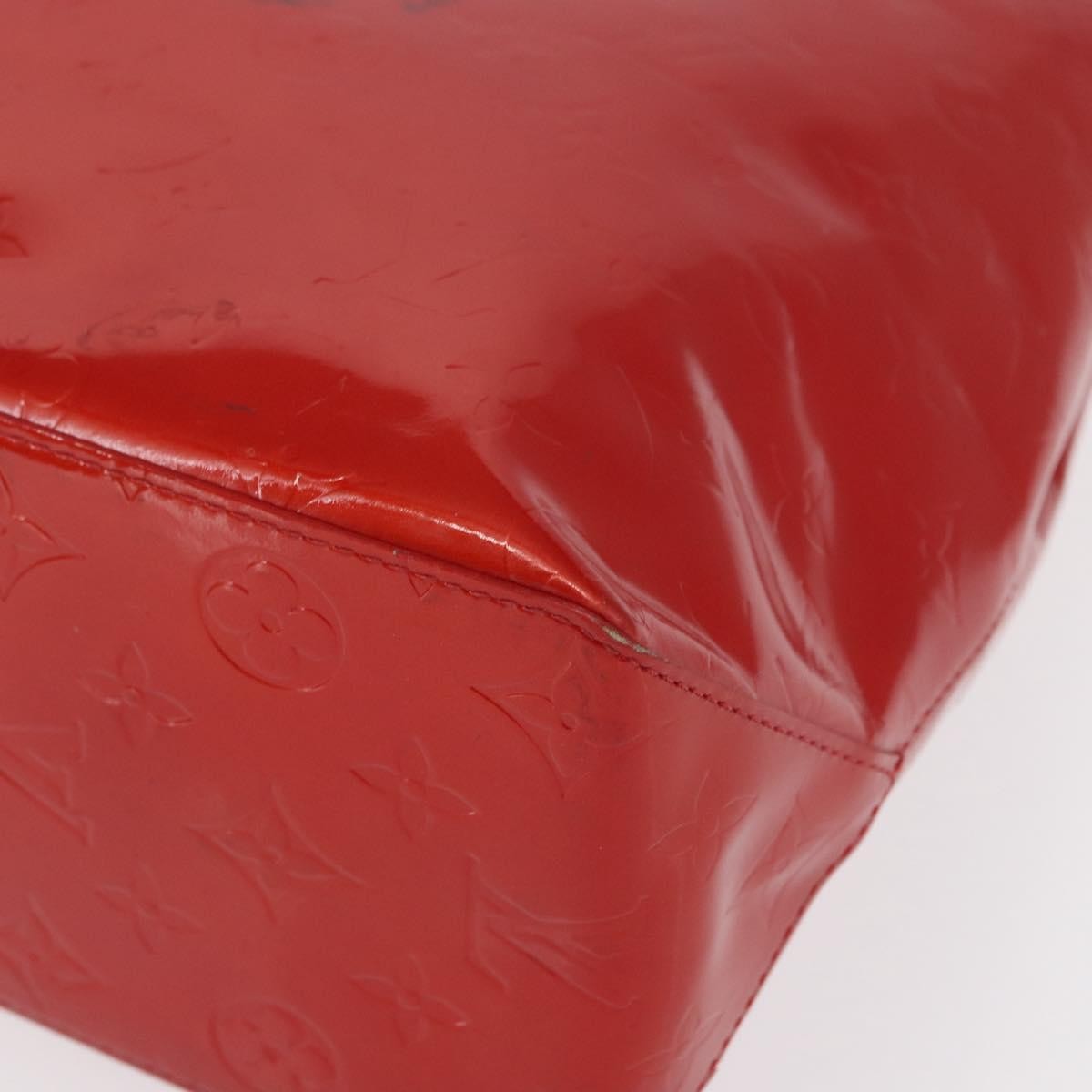 Louis Vuitton Reade Handbag Monogram Vernis Red Patent_Leather Handbag