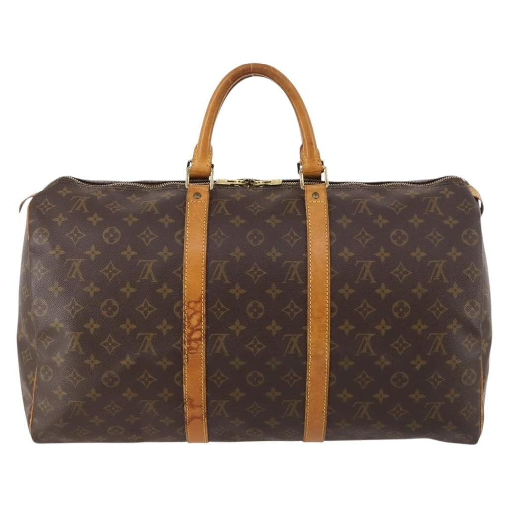 Louis Vuitton Keepall Bag Monogram Canvas Brown Canvas Travel Bag
