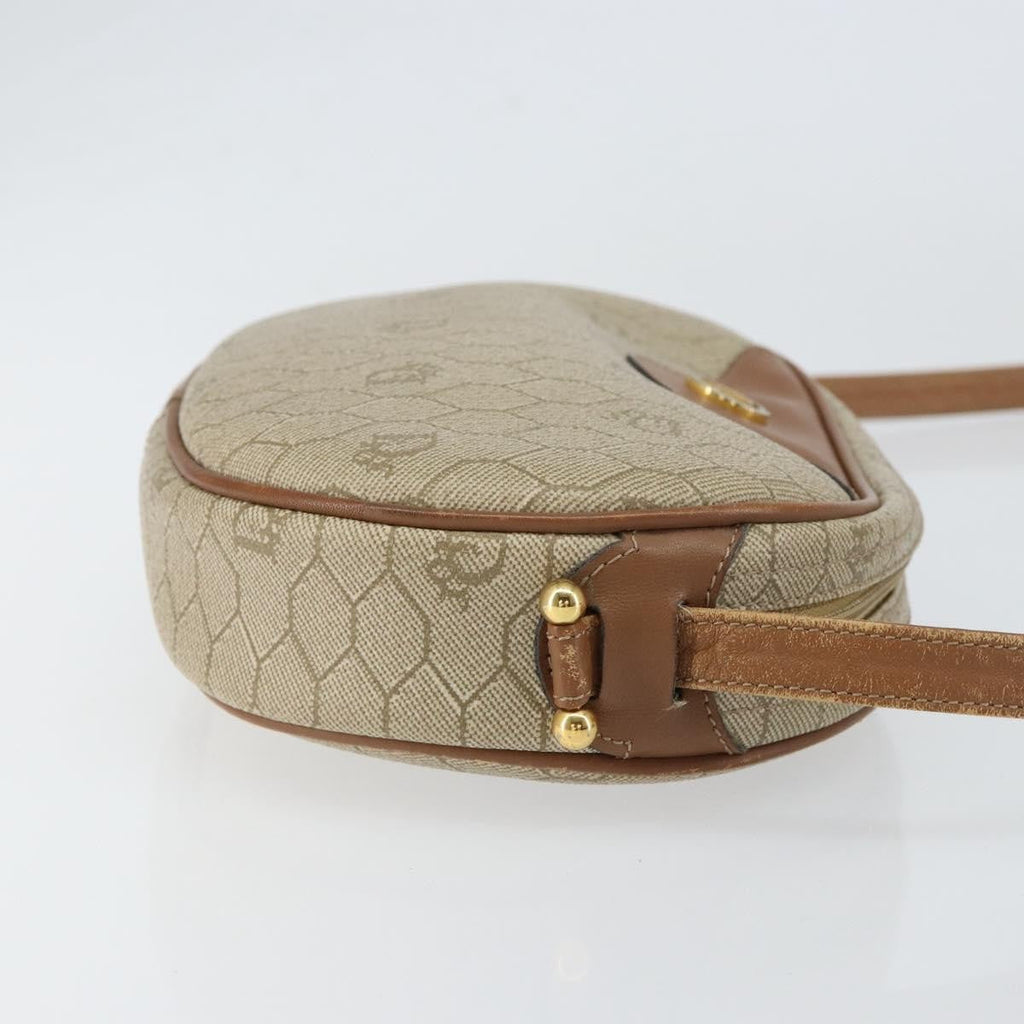 Christian Dior Vintage Honeycomb Shoulder Bag Canvas Beige Canvas Shoulder Bag Bag (Pre-Owned)