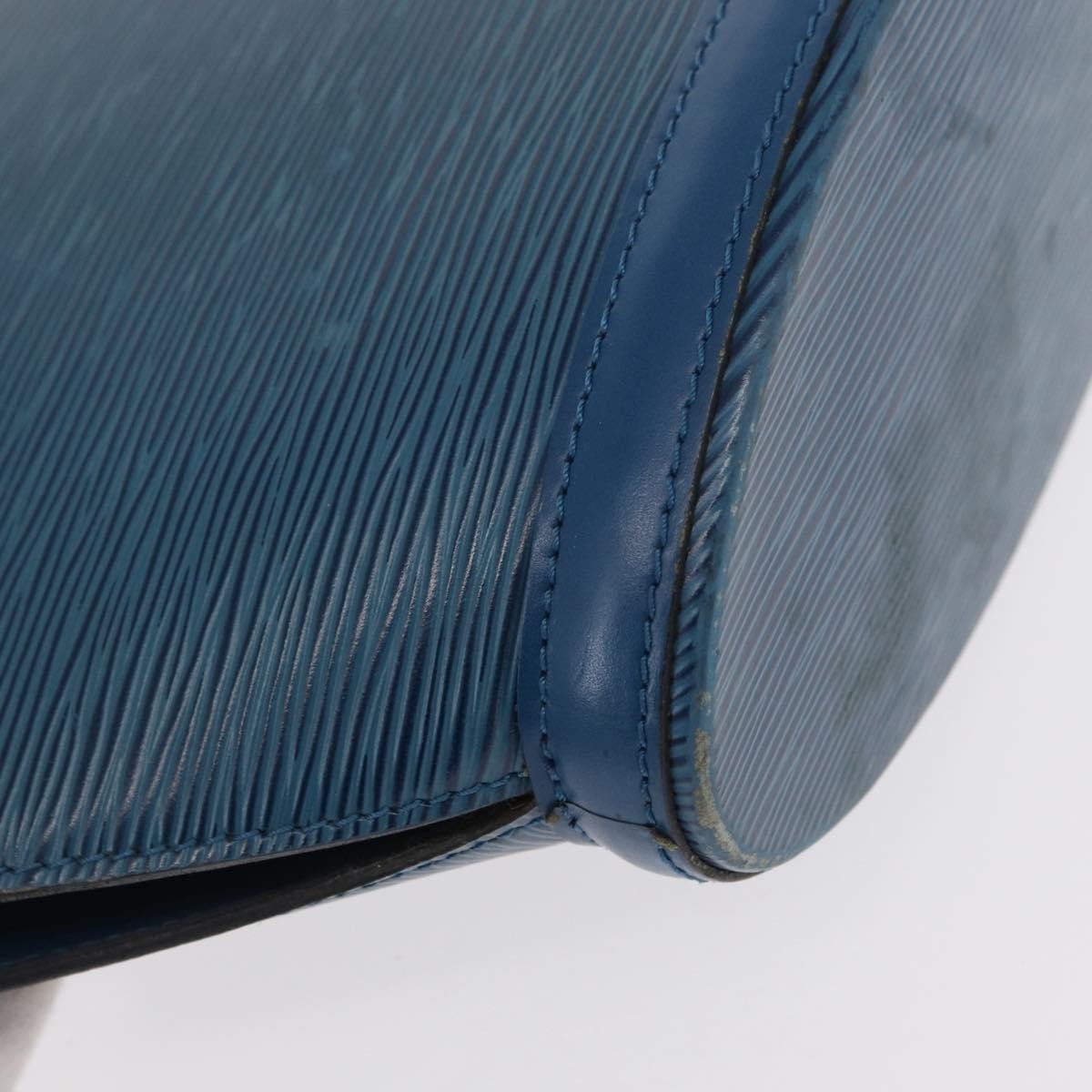 Louis Vuitton Saint Jacques Handbag Epi Leather Blue Leather Shoulder Bag