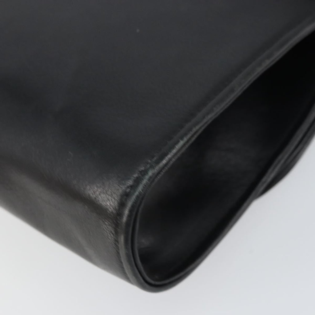Gucci Vintage Shoulder Bag Leather Black Leather Shoulder Bag Bag (Pre-Owned)