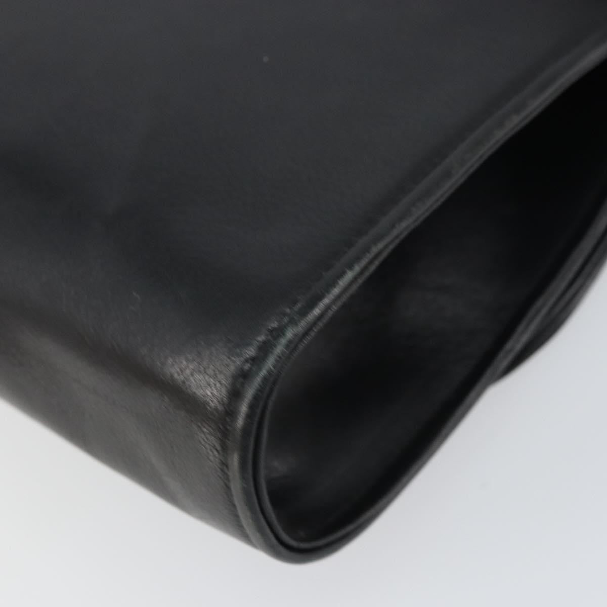 Gucci Vintage Shoulder Bag Leather Black Leather Shoulder Bag Bag (Pre-Owned)