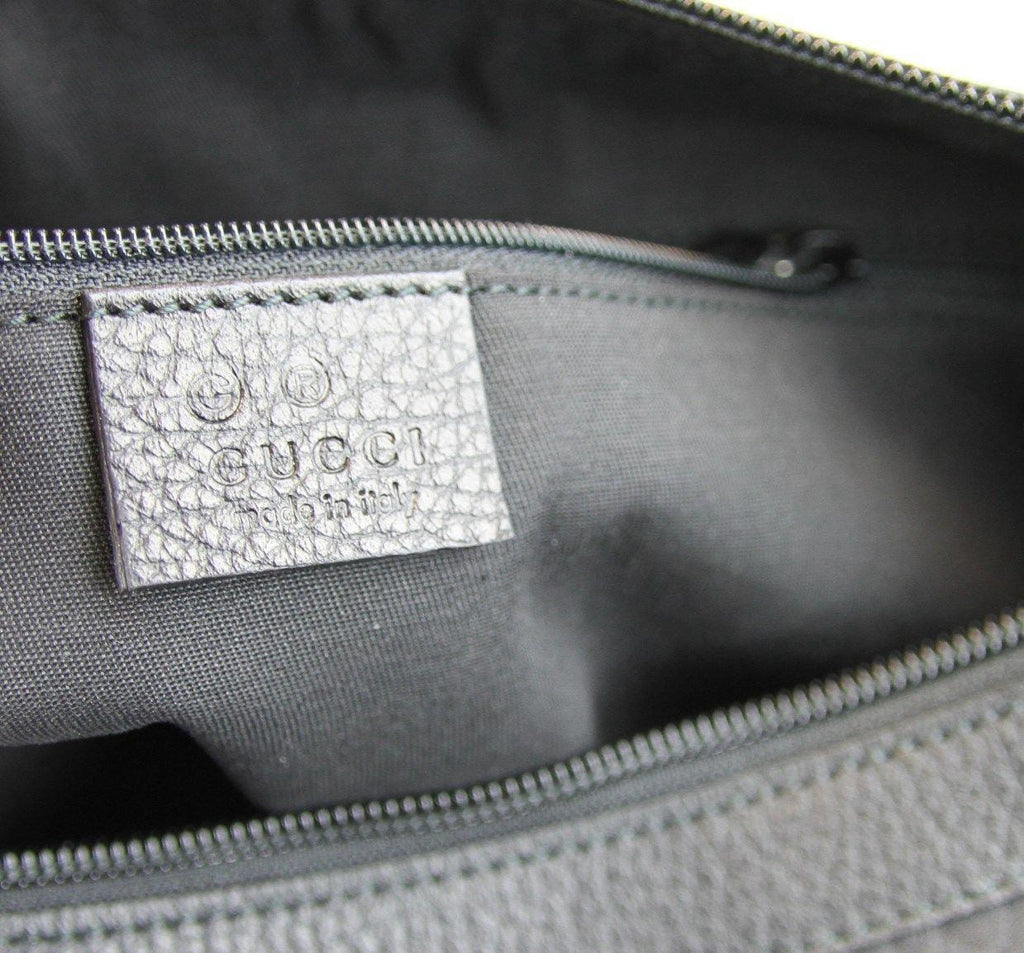 Gucci Gucci Abbey Hobo Bag Purse W/D Ring,Black Nylon 293581