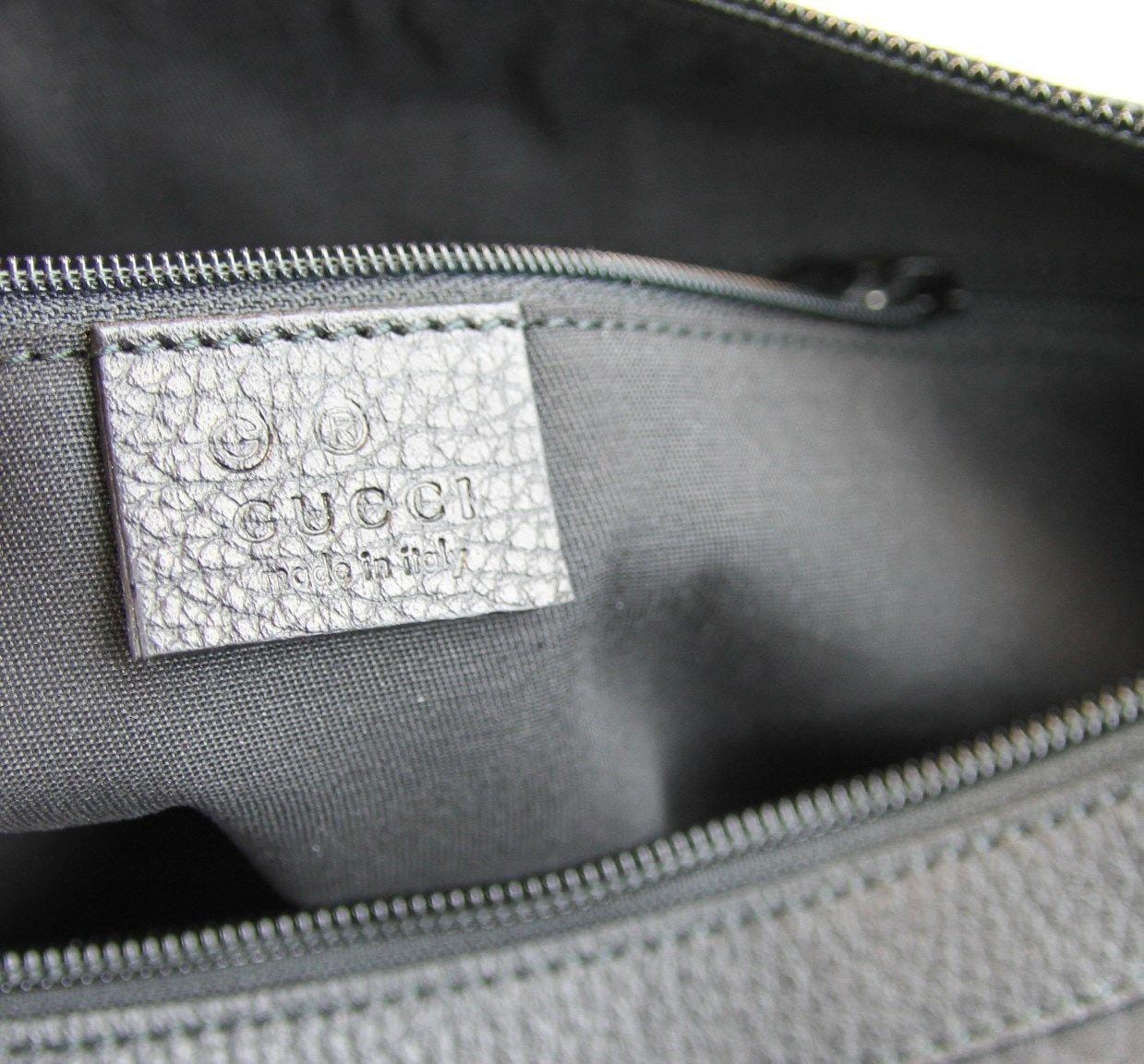 Gucci Gucci Abbey Hobo Bag Purse W/D Ring,Black Nylon 293581