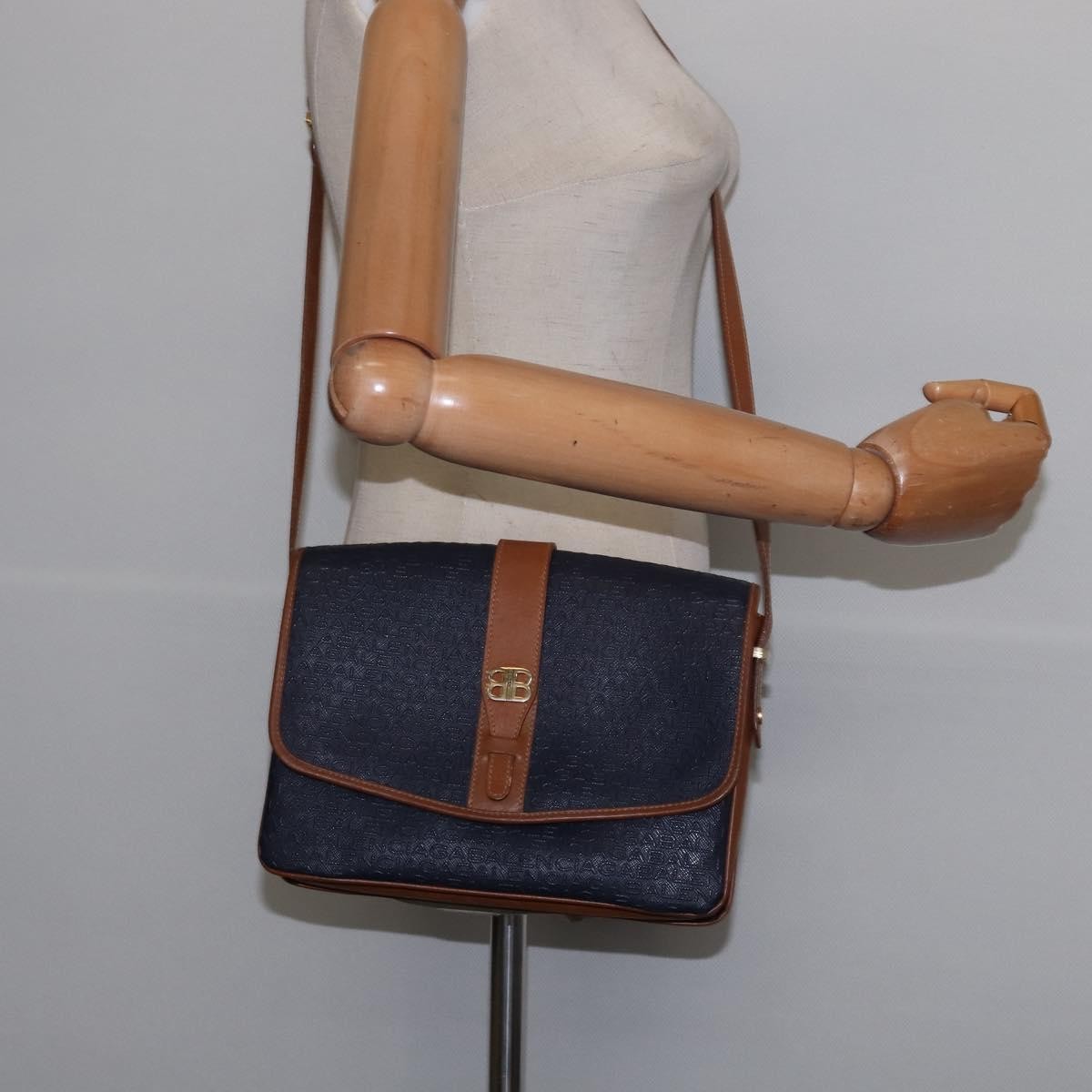 Balenciaga Shoulder Bag Pvc Navy Pvc Shoulder Bag