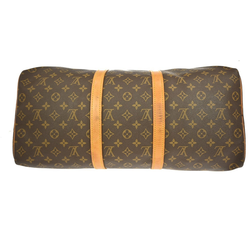 Louis Vuitton Keepall Bag Monogram Canvas Brown Canvas Travel Bag