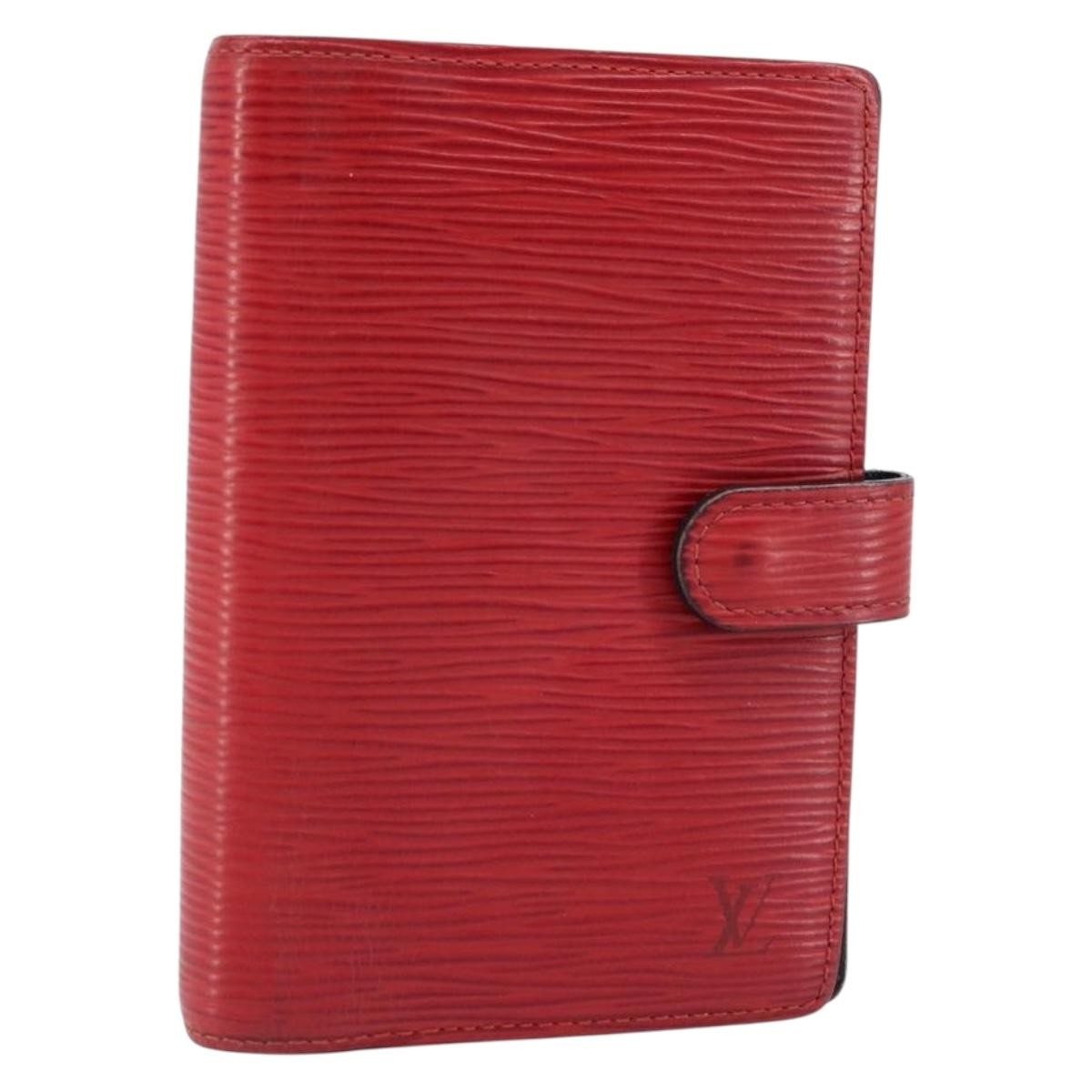 Louis Vuitton Agenda Cover Epi Leather Red Leather Wallets Accessory