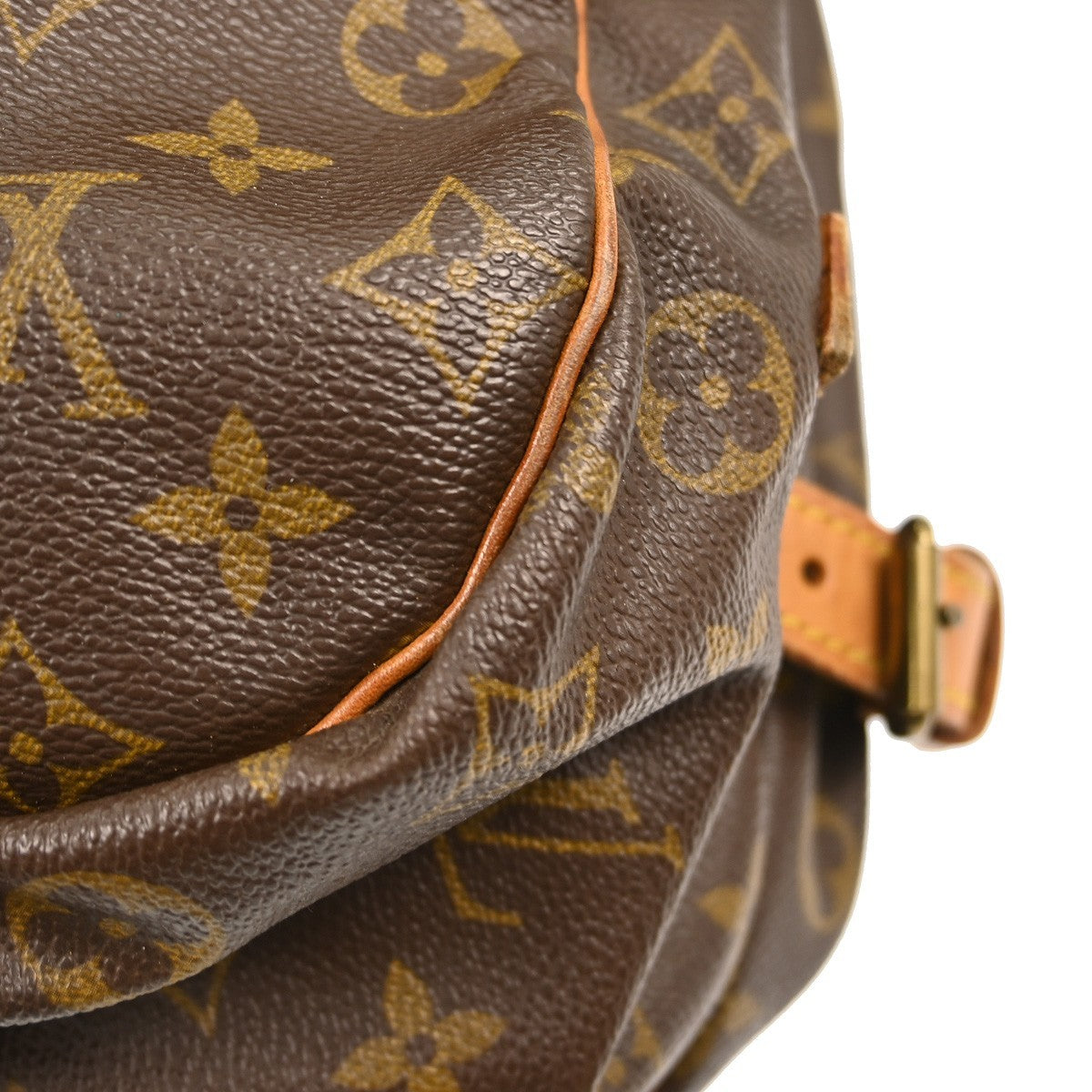 Louis Vuitton Saumur Handbag Monogram Canvas Brown Canvas Shoulder Bag